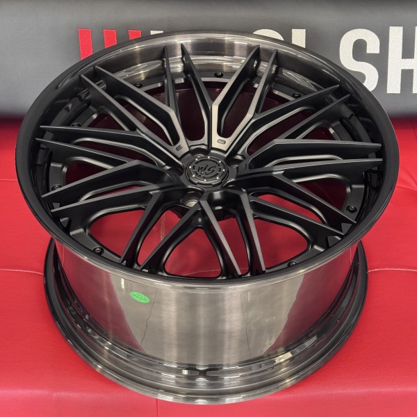 WS FORGED WS-075C SATIN_BLACK_DARK_MACHINED_FACE_LIP_BRUSHED_BLACK_FORGED