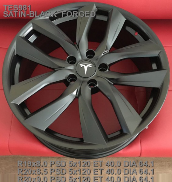 Кованые диски Tesla Model s R19,  оригинальные параметры