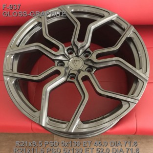 Кованые диски porsche cayenne turbo s R21 (2019 года) разноширокие