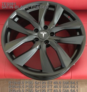 кованые диски Tesla Model X R20 разноширокие оригинальные параметры