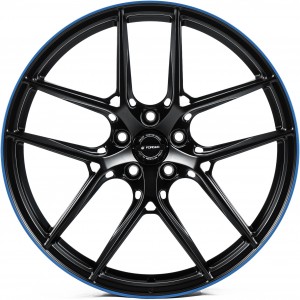 WS FORGED WS-104C SATIN_BLACK_SATIN_BLUE_LINE_FORGED SATIN_BLACK_SATIN_BLUE_LINE_FORGED