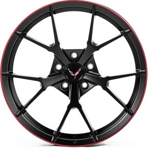 WS FORGED WS-COR001 SATIN_BLACK_SATIN_RED_LINE_FORGED SATIN_BLACK_SATIN_RED_LINE_FORGED
