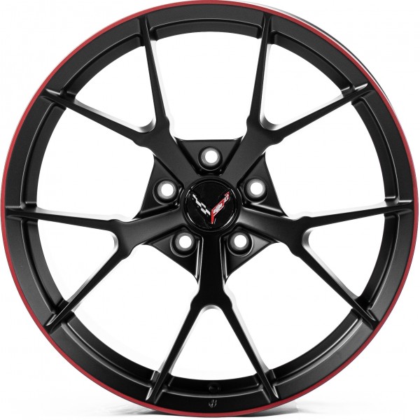 WS FORGED WS-COR001 SATIN_BLACK_SATIN_RED_LINE_FORGED