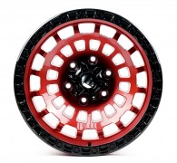 Off Road Wheels OW1025 RED_BLACK_LIP_BLACK_RIVETS