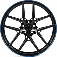 WS FORGED WS-104C SATIN_BLACK_SATIN_BLUE_LINE_FORGED